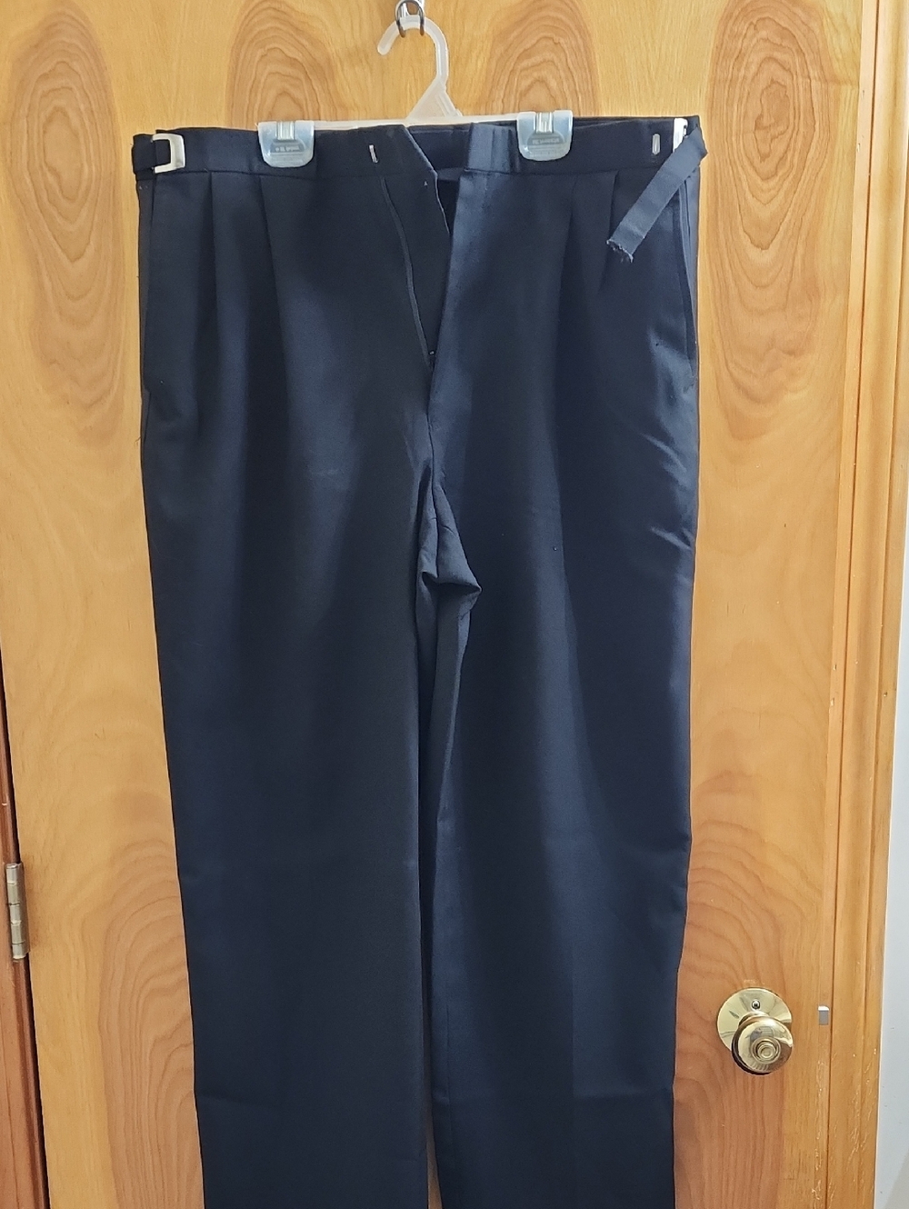 Men’s Classic Black Dress Pants Adjustable Waist Sizes 36-38